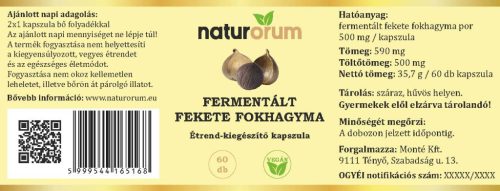 Naturorum fekete fokhagyma kapszula 500mg 60 db