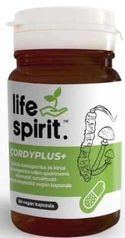 Life Spirit Cordyplus+ teljes spektrumú gombakivonatot tartalmazó étrend-kiegészítő kapszula 60 db