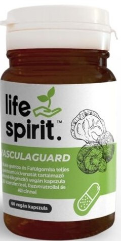 Life Spirit VasculaGuard teljes spektrumú gombakivonatot tartalmazó étrend-kiegészítő kapszula, allicinnel, Q10 koenzimmel és rezveratrollal 60 db